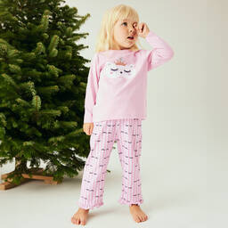 NAME IT-بيجاما قطن لون زهري للبنات | Childrensalon