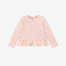 Girls Pink Cotton Top with Bows