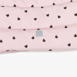 NAME IT-Куртка-пуховик розовая с капюшоном в сердечки для девочек | Childrensalon