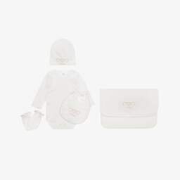 Nanán-Ivory Cotton Bodyvest Baby Gift Set | Childrensalon