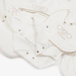 Nanán-طقم هدية بودي سوت قطن لون عاجي للأطفال | Childrensalon