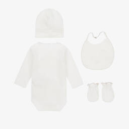 Nanán-طقم هدية بودي سوت قطن لون عاجي للأطفال | Childrensalon