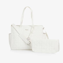 White Quilted Changing Bag (39cm)