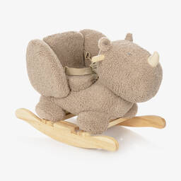 Nattou-Beige Rhino Rocking Toy (59cm) | Childrensalon