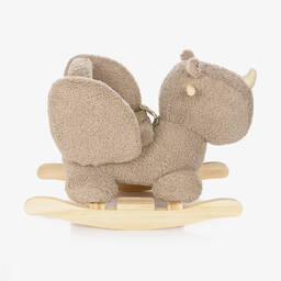Nattou-Beige Rhino Rocking Toy (59cm) | Childrensalon