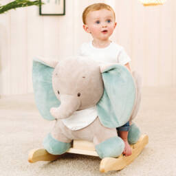 Nattou-Blue Elephant Rocking Toy (59cm) | Childrensalon