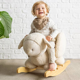 Nattou-Ivory Sheep Rocking Toy (59cm) | Childrensalon