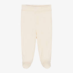 NaturaPura-Кремовые штанишки из органического хлопка с зайчиками | Childrensalon