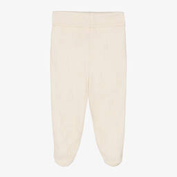 NaturaPura-Кремовые штанишки из органического хлопка с зайчиками | Childrensalon