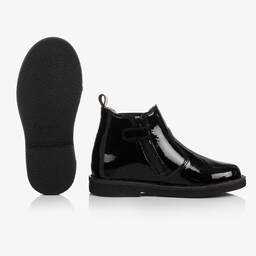 Naturino-بوت تشيلسي جلد لامع لون أسود | Childrensalon