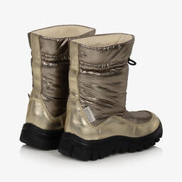 Naturino-Girls Gold Waterproof Snow Boots | Childrensalon