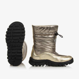 Naturino-Girls Gold Waterproof Snow Boots | Childrensalon