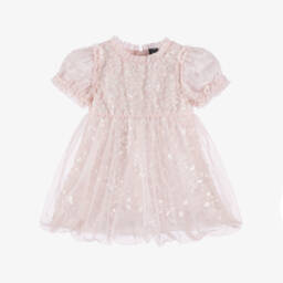Needle & Thread-Baby Girls Pale Pink Sequin Embellished Dress | Childrensalon