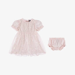 Needle & Thread-Baby Girls Pale Pink Sequin Embellished Dress | Childrensalon
