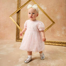 Needle & Thread-Baby Girls Pale Pink Sequin Embellished Dress | Childrensalon