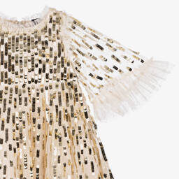 Needle & Thread-Girls Ivory Tulle & Sequin Dress | Childrensalon