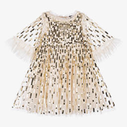 Needle & Thread-Girls Ivory Tulle & Sequin Dress | Childrensalon