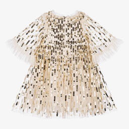 Needle & Thread-Girls Ivory Tulle & Sequin Dress | Childrensalon
