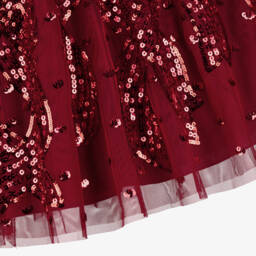 Needle & Thread-Girls Red Sequinned Tulle Dress | Childrensalon