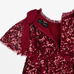 Needle & Thread-Girls Red Sequinned Tulle Dress | Childrensalon