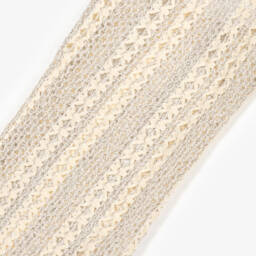 Nessi Byrd-Girls Beige Crochet Flared Beach Trousers (UV50) | Childrensalon