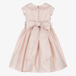 Nicki Macfarlane-Girls Pink Silk & Crystal Sash Dress  | Childrensalon