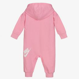 Nike-Baby Girls Pink Cotton Romper  | Childrensalon