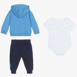 Nike-بدلة رياضية أطفال ولادي قطن لون كحلي وأبيض | Childrensalon