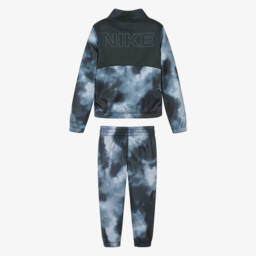 Nike-طقم رياضي بياقة عالية لون أزرق ورمادي للأولاد | Childrensalon