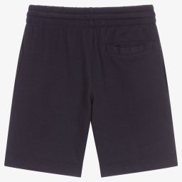 Nike-Boys Navy Blue Logo Shorts | Childrensalon