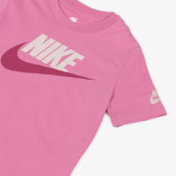 Nike-Футболка розовая с логотипом Swoosh для девочек | Childrensalon