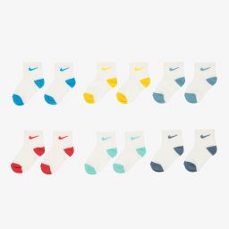 Nike-Ivory Ankle Socks (6 Pack) | Childrensalon