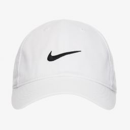 Nike-White Cotton Twill Logo Cap | Childrensalon