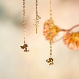 NOA Mini-18kt Rose Gold Diamond Elephant Necklace (38cm) | Childrensalon