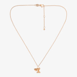 NOA Mini-18kt Rose Gold Diamond Elephant Necklace (38cm) | Childrensalon