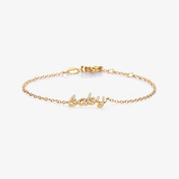 NOA Mini-سوار أطفال ذهب أصفر عيار 18 مرصع بالألماس | Childrensalon