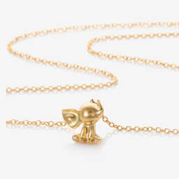 NOA Mini-18kt Yellow Gold Diamond Elephant Necklace (38cm) | Childrensalon