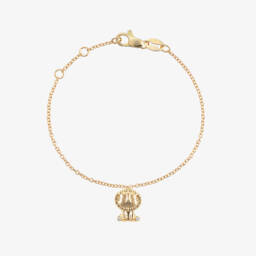 NOA Mini-18kt Yellow Gold & Diamond Lion Bracelet | Childrensalon