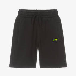 Boys Black Cotton Diagonal Logo T-Shirt