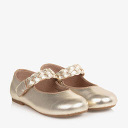 Old Soles-حذاء جلد لون ذهبي للبنات | Childrensalon