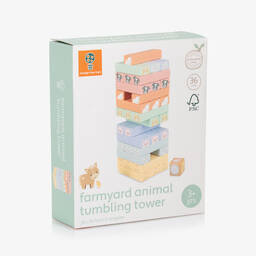 Orange Tree Toys-لعبة برج الحيوانات الخشبية | Childrensalon