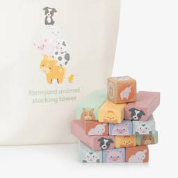 Orange Tree Toys-لعبة برج الحيوانات الخشبية | Childrensalon
