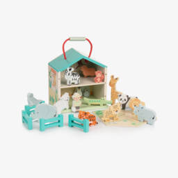 Orange Tree Toys-طقم لعبة خشبية حديقة الحيوانات (20 سم) | Childrensalon