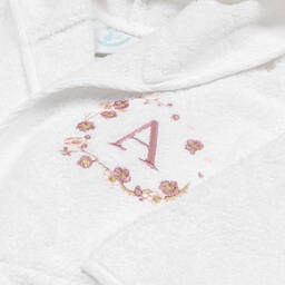 Paint My Dreams-Girls White Personalised Blossom Bathrobe | Childrensalon