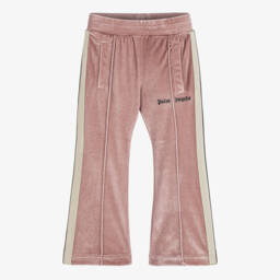 بنطلون رياضي مخمل لون زهري للبنات 