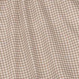 Paloma de la O-Платье бежево-кремовое в клетку из хлопка с цветочным воротником | Childrensalon