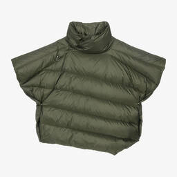 Parajumpers-Girls Green Down Padded Puffer Cape | Childrensalon