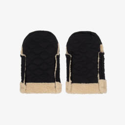 Pasito a Pasito-Black Quilted Stroller Mittens | Childrensalon