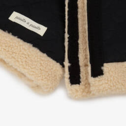 Pasito a Pasito-Black Quilted Stroller Mittens | Childrensalon