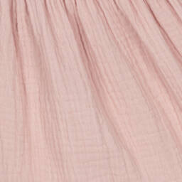 Patachou-Baby Girls Pink Embroidered Cotton Muslin Dress | Childrensalon